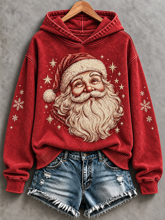 Women's Christmas Santa Print Sweatshirt
