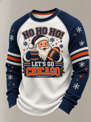 Men's Football Gameday Gift For Football Fans Waffle Sweatshirt