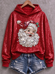 Women's Santa Claus Printed Regular Sweatshirt