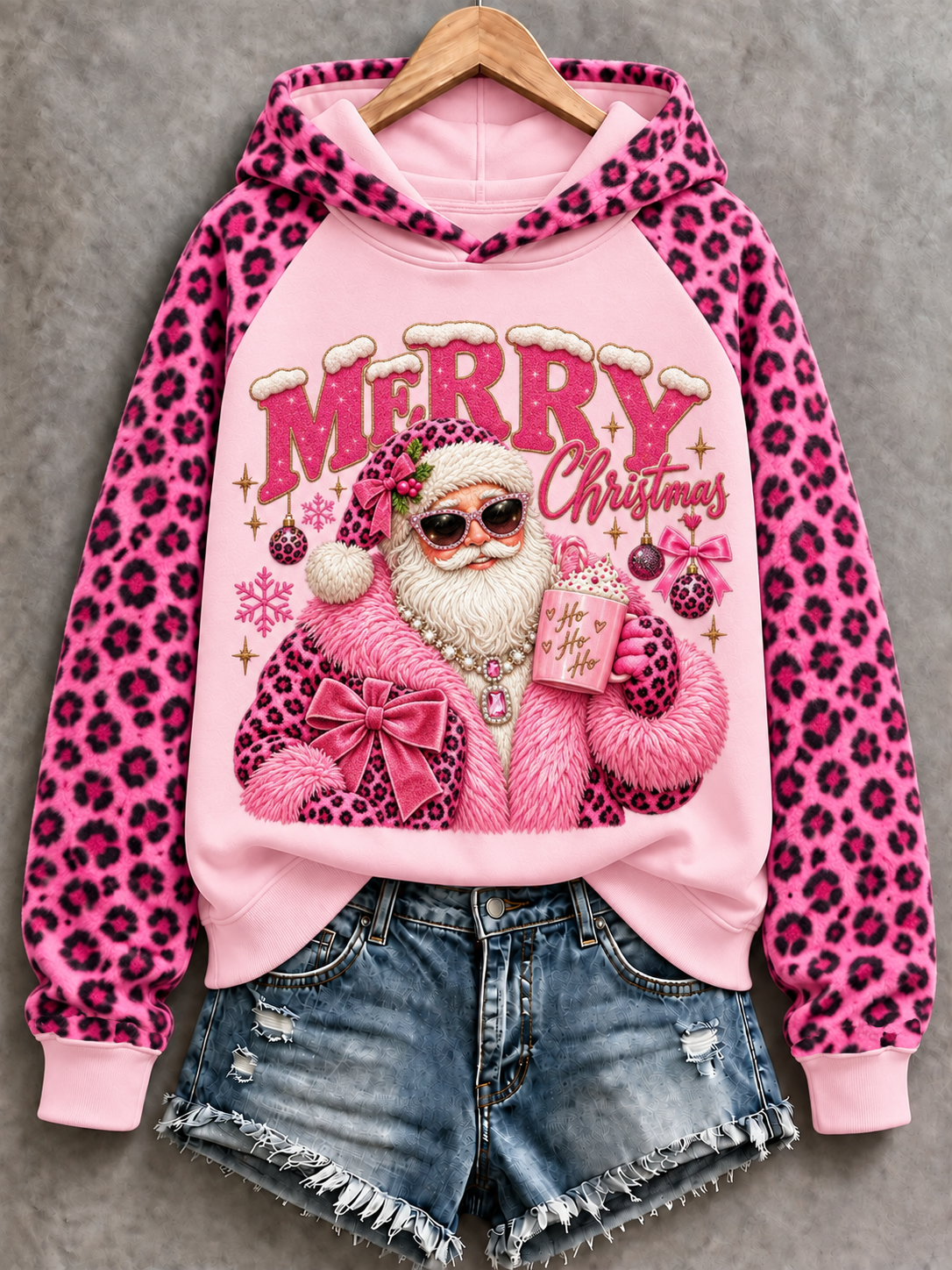 Women's Pink Christmas Hoodies
