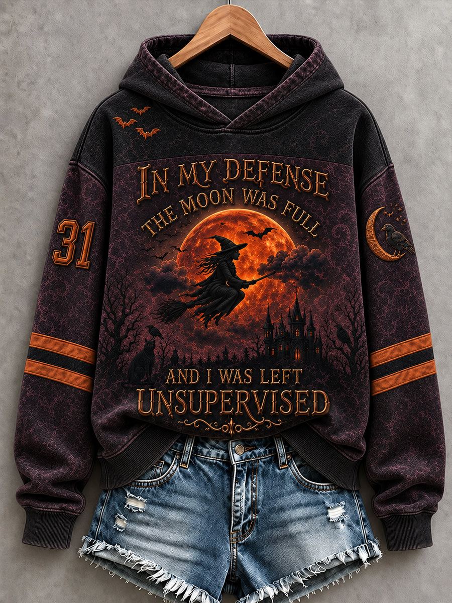 Women's Halloween Witch Art  Hoodie