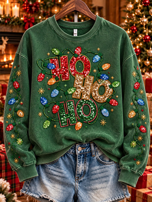 Women's Christmas-themed Pattern Design Casual Sweatshirt