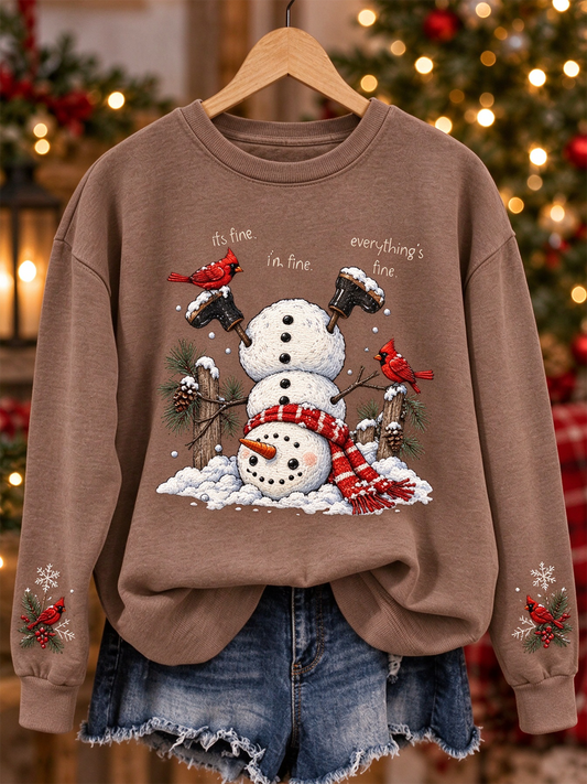 Women's Fun Christmas printed Regular Sweatshirt