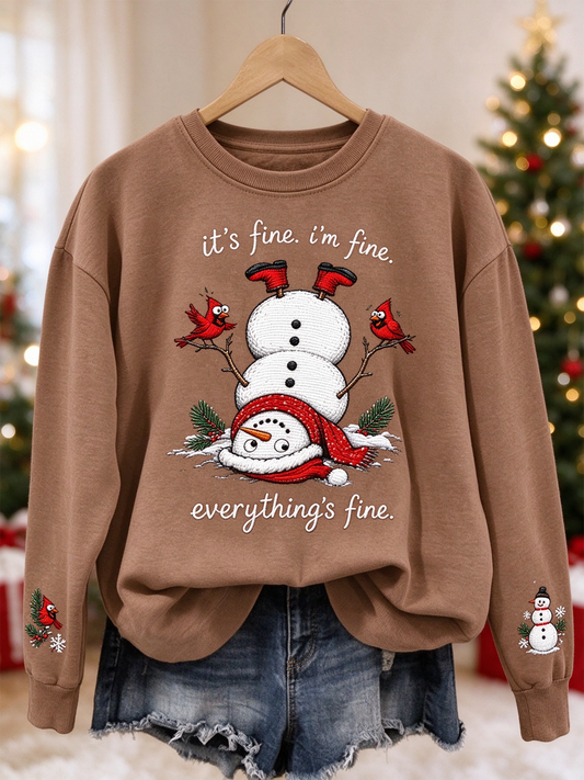 Women's Fun Christmas printed Regular Sweatshirt
