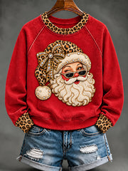 Women's Christmas Santa Claus Art Print Sweatshirt