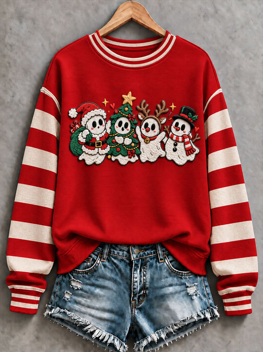 Women's Christmas Ghosts Halloween Regular Sweatshirt