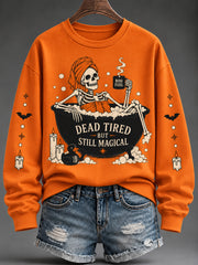 Women's Halloween Print Sweatshirt