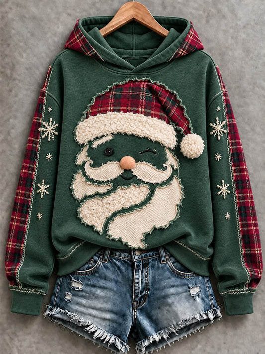 Women's Christmas Santa Claus Art Hoodie
