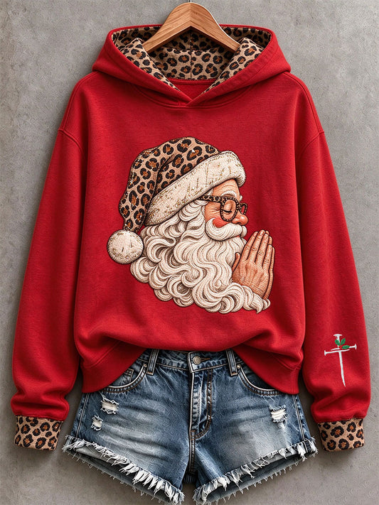 Women's Funny Santa Faith Hoodie