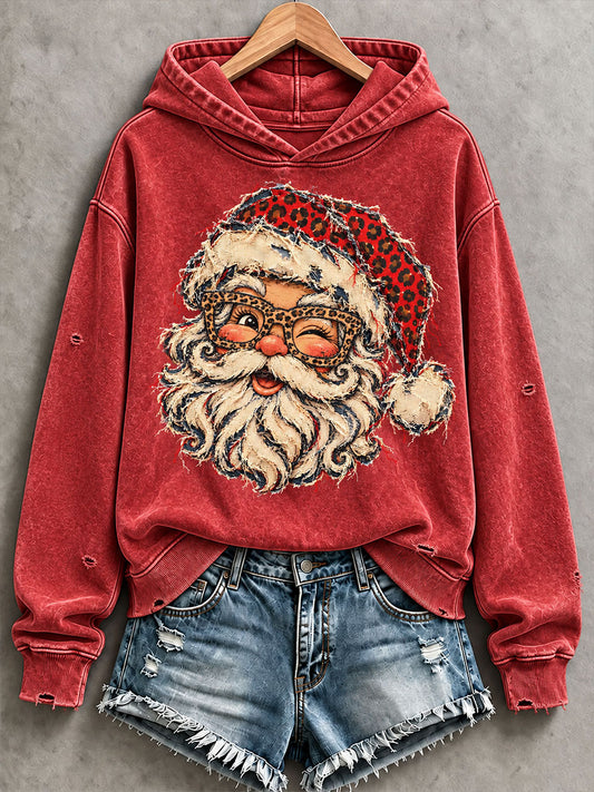 Women's Christmas Print Casual Hoodie