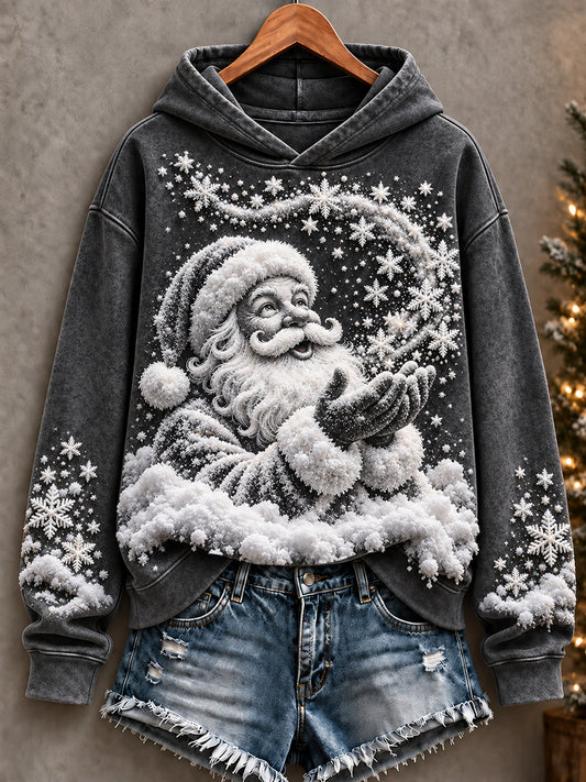 Women's Merry Christmas Art Printed Hoodie