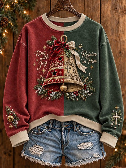 Women's Christmas Faith The Season The Reaon Printed Sweatshirt