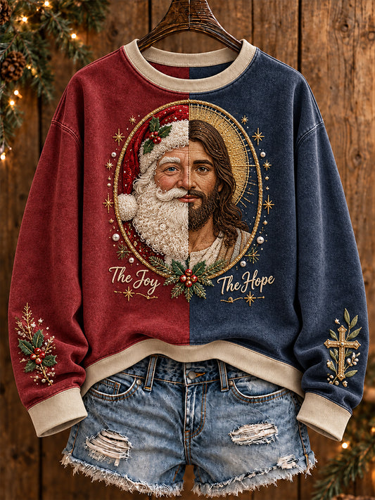Women's Christmas Faith The Season The Reaon Printed Sweatshirt