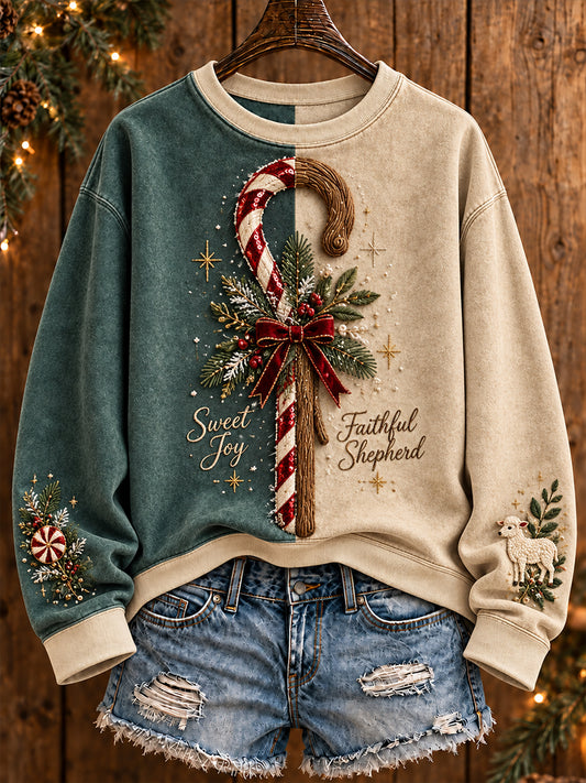 Women's Christmas Faith The Season The Reaon Printed Sweatshirt