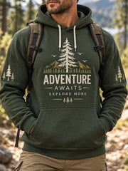 Men's Adventure Awaits Ewplore More Hiker Casual Hoodie