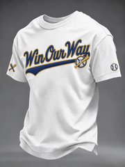 Men's Baseball Print short sleeves t-shirt