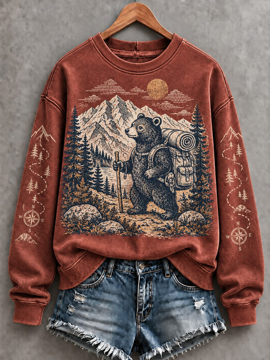 Women's Camping Printed Sweatshirt