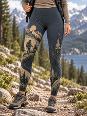 Women's Wilderness Trail Print Hike Lovers Leggings