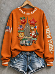 Women's Thanksgiving Day Parade Print Casual Sweatshirt