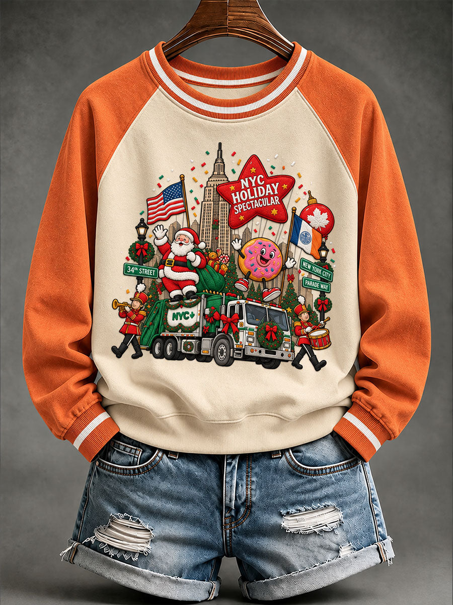Women's Thanksgiving Day Parade Print Casual Sweatshirt