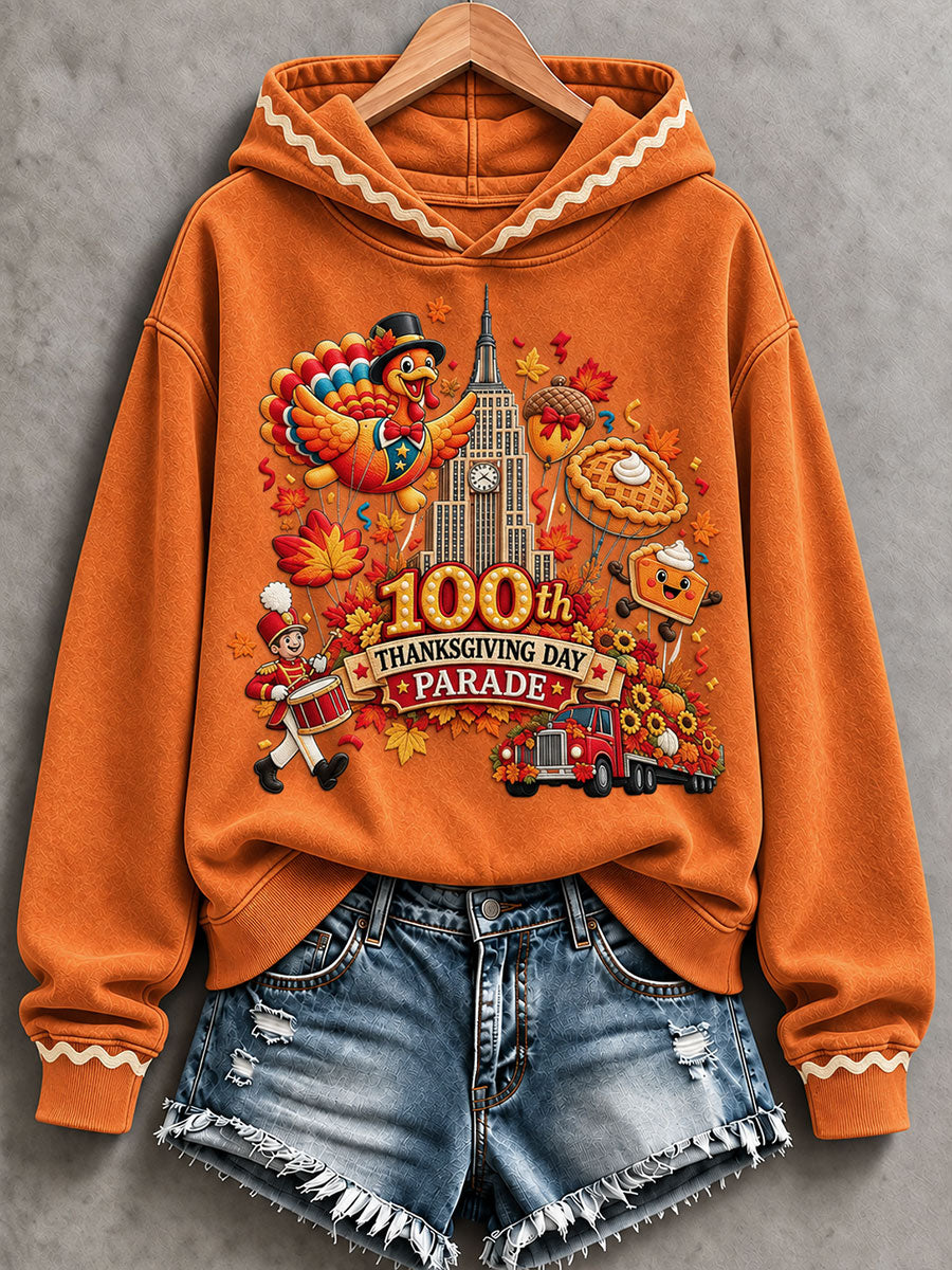 Women's Thanksgiving Day Parade Print Casual Sweatshirt