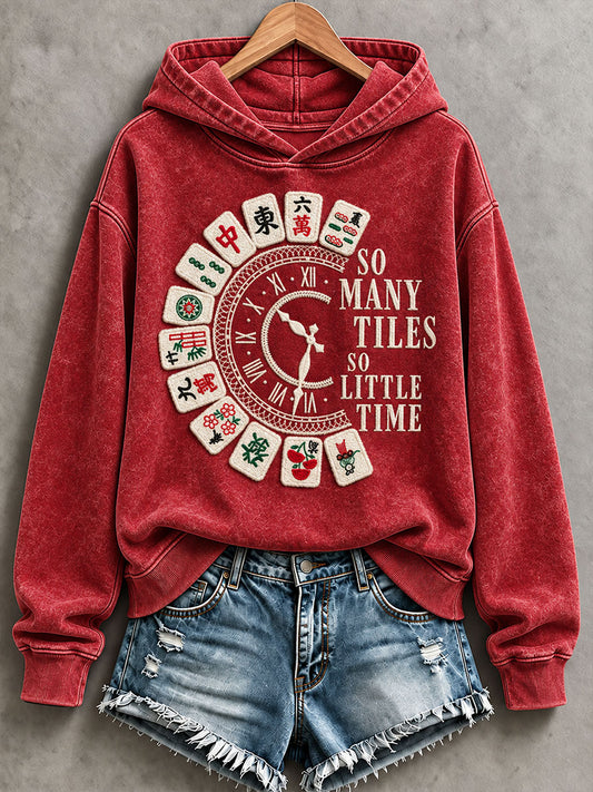 Women's So Many Tiles So Little Time Christmas Mahjong Casual Sweatshirt