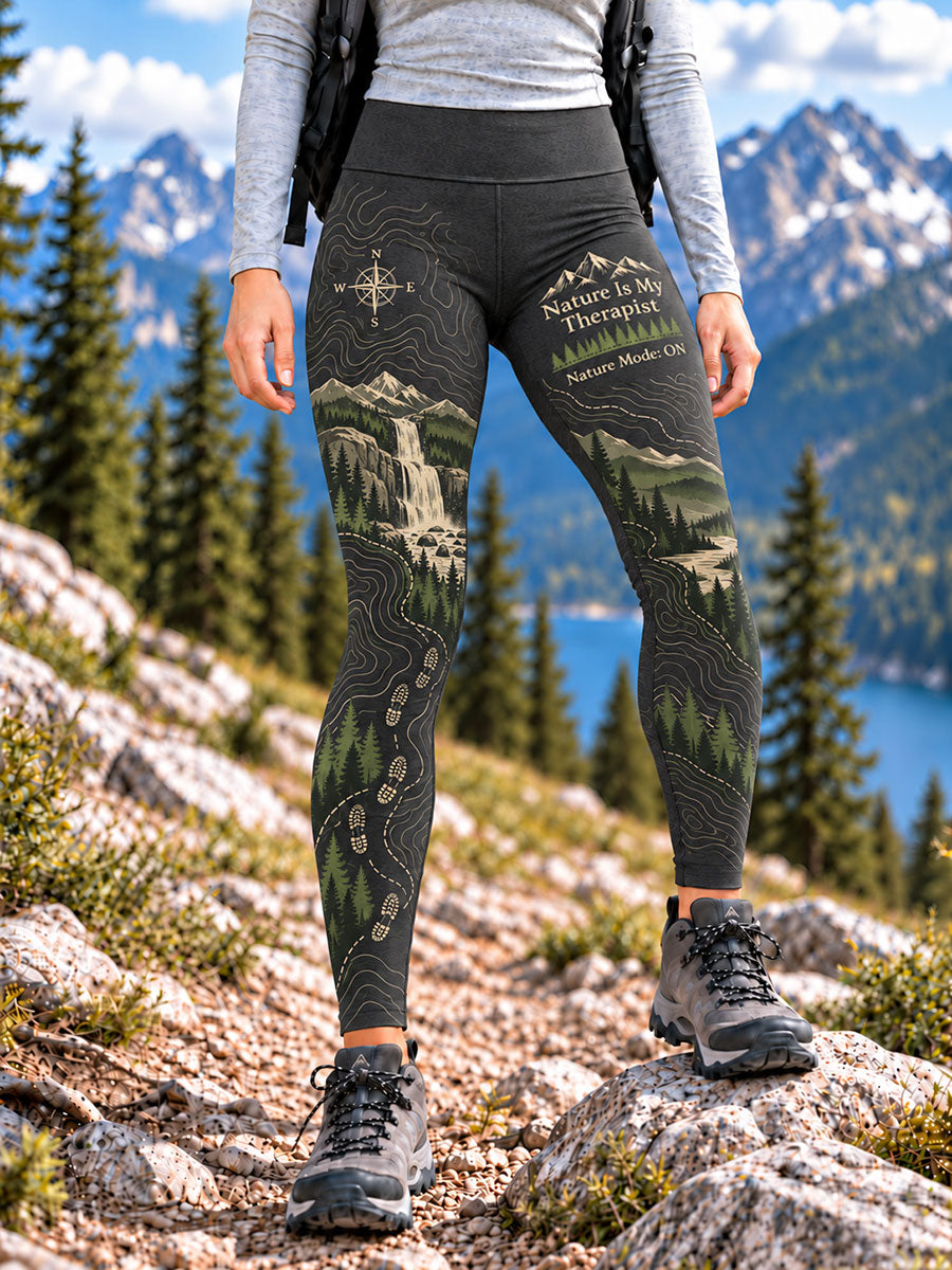 Women's Wilderness Trail Print Hike Lovers Leggings