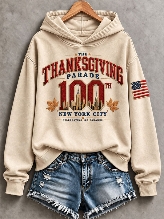 Women's Thanksgiving Parade Print Casual Sweatshirt