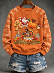 Women's Thanksgiving Day Parade Print Casual Sweatshirt