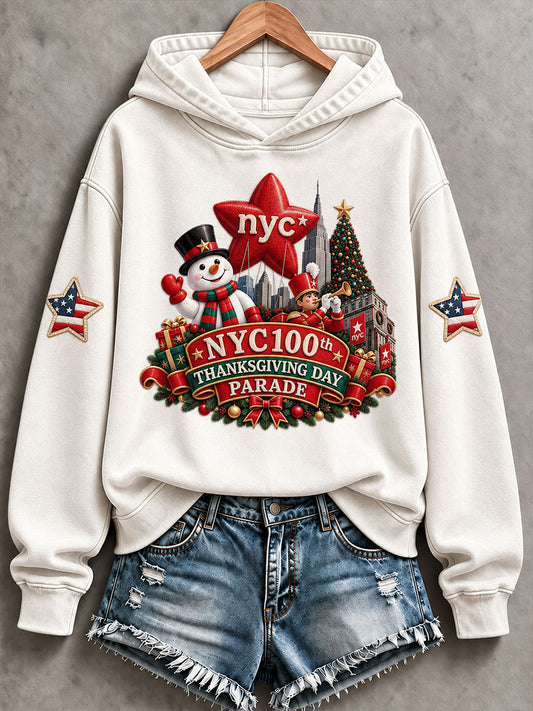 Women's Thanksgiving Day Parade Print Casual Sweatshirt