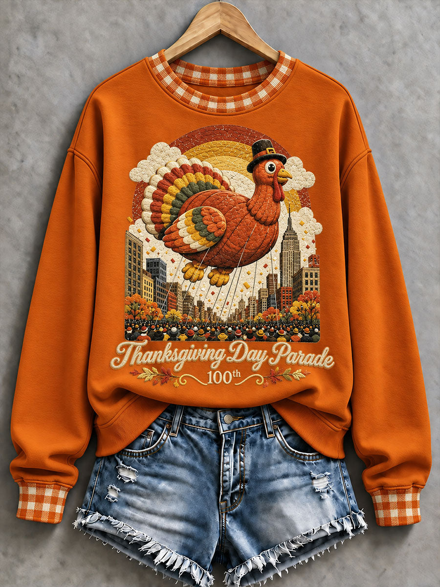 Women's Thanksgiving Parade Print Casual Sweatshirt