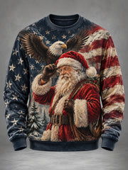 Men's Patriotic Christmas CrewNeck Sweatshirt
