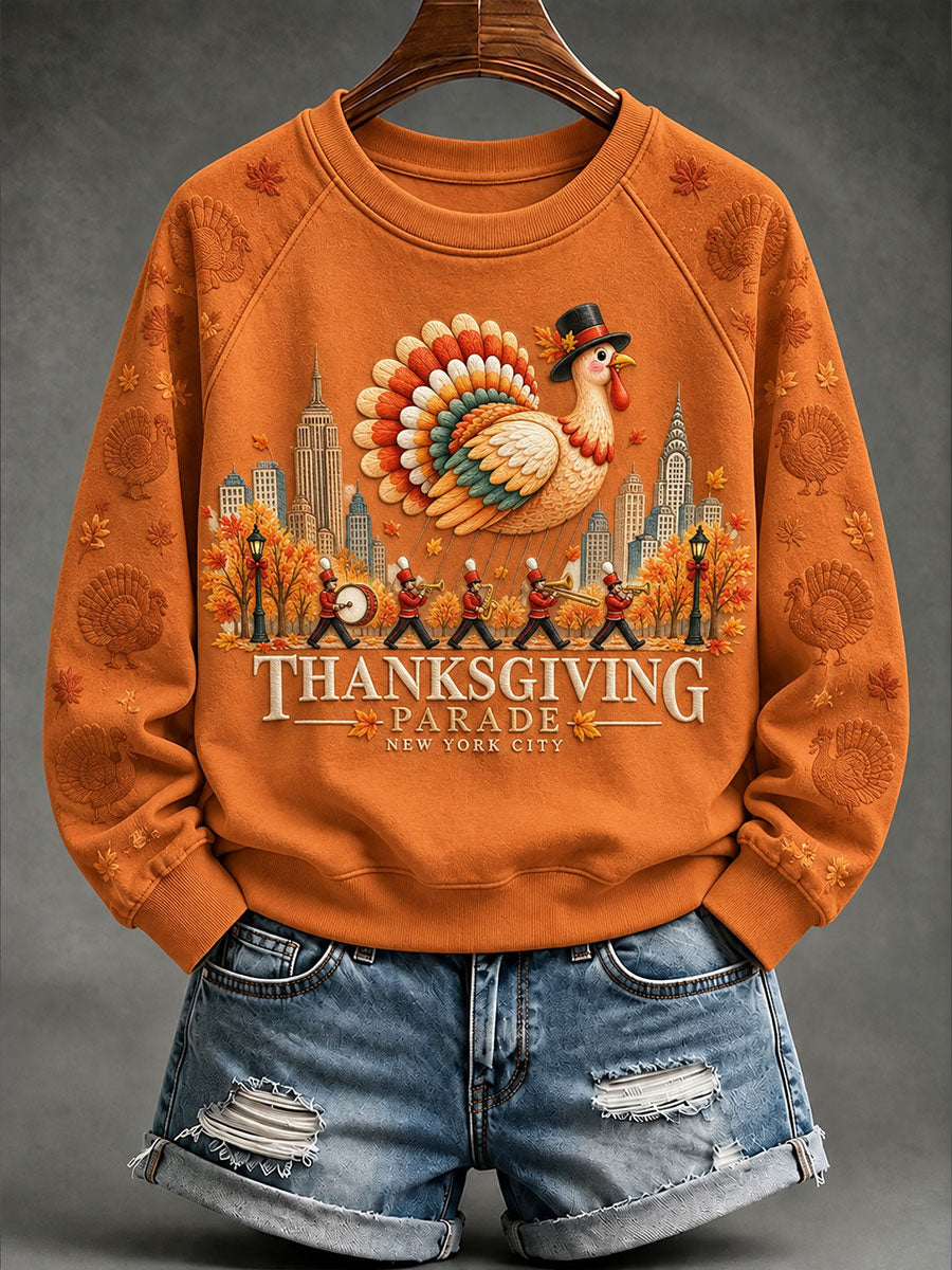 Women’s Thanksgiving Parade Commemorative Print Casual Sweatshirt