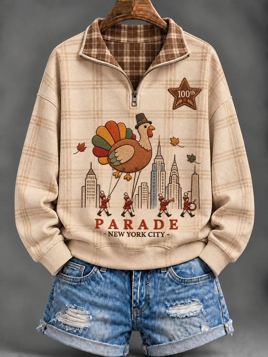 Women’s Thanksgiving Parade Commemorative Print Casual Sweatshirt