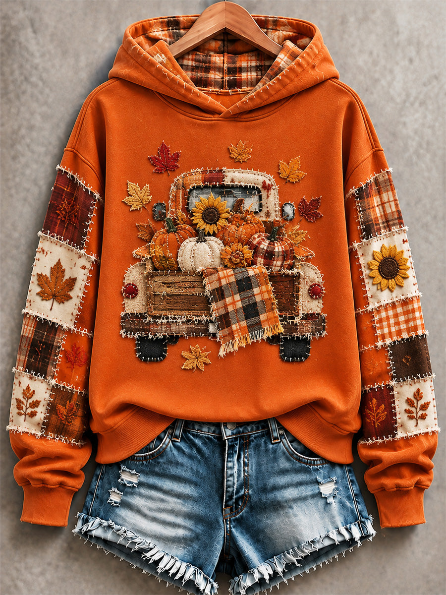 Women's Thanksgiving Turkey Print Hoodie